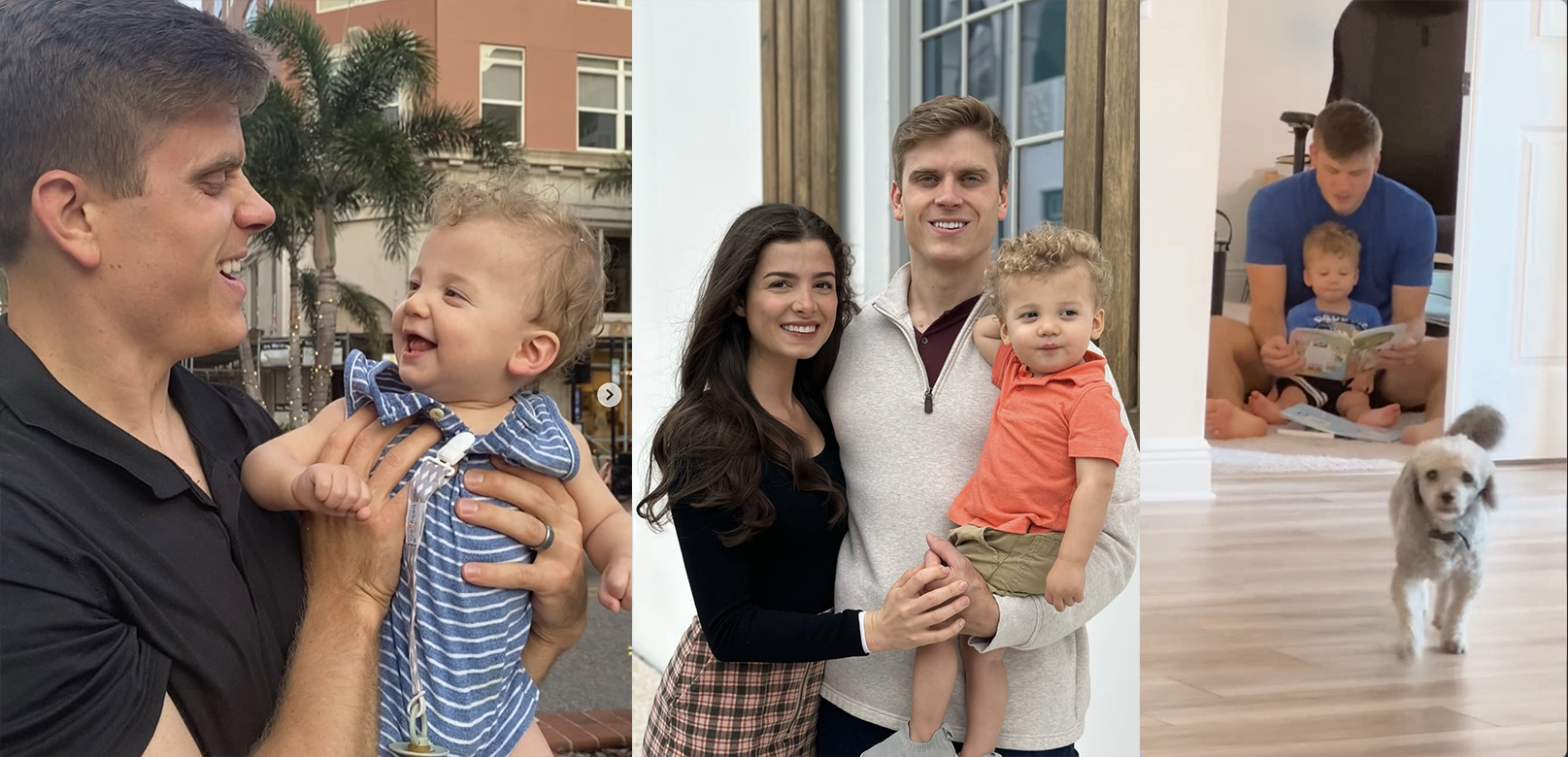 Jack with his son and wife at home